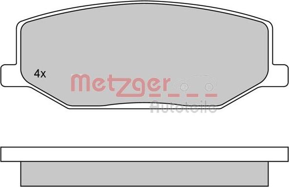 Metzger 1170259 - Kit pastiglie freno, Freno a disco autozon.pro