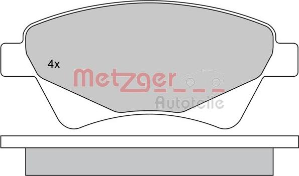 Metzger 1170255 - Kit pastiglie freno, Freno a disco autozon.pro