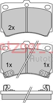 Metzger 1170250 - Kit pastiglie freno, Freno a disco autozon.pro