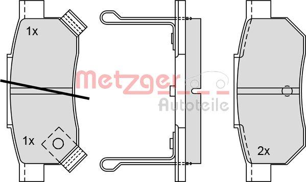 Metzger 1170251 - Kit pastiglie freno, Freno a disco autozon.pro