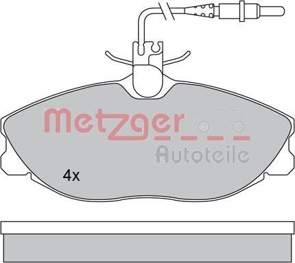 Metzger 1170253 - Kit pastiglie freno, Freno a disco autozon.pro