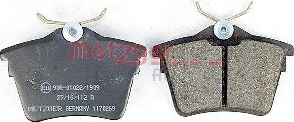 Metzger 1170269 - Kit pastiglie freno, Freno a disco autozon.pro