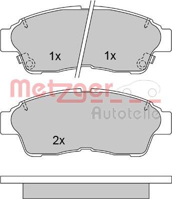 Metzger 1170209 - Kit pastiglie freno, Freno a disco autozon.pro