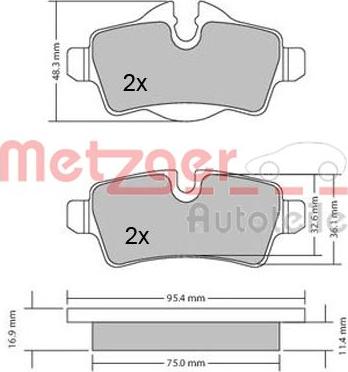 Metzger 1170201 - Kit pastiglie freno, Freno a disco autozon.pro