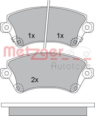 Metzger 1170219 - Kit pastiglie freno, Freno a disco autozon.pro