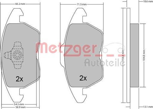 Metzger 1170211 - Kit pastiglie freno, Freno a disco autozon.pro