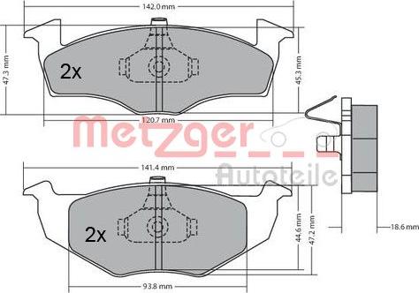 Metzger 1170217 - Kit pastiglie freno, Freno a disco autozon.pro