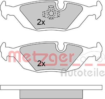 Metzger 1170284 - Kit pastiglie freno, Freno a disco autozon.pro