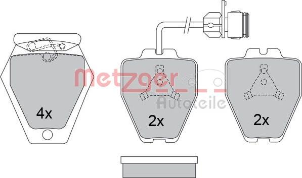 Metzger 1170280 - Kit pastiglie freno, Freno a disco autozon.pro