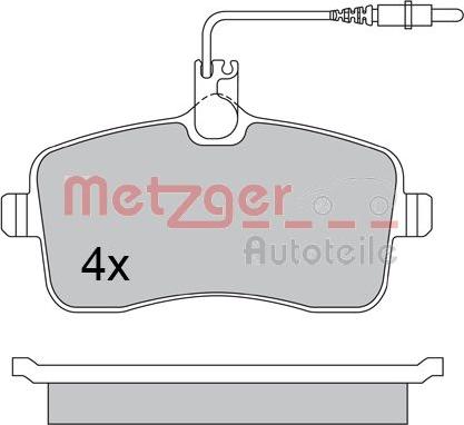 Metzger 1170283 - Kit pastiglie freno, Freno a disco autozon.pro