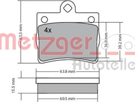 Metzger 1170239 - Kit pastiglie freno, Freno a disco autozon.pro