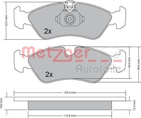 Metzger 1170235 - Kit pastiglie freno, Freno a disco autozon.pro