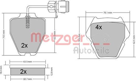 Metzger 1170231 - Kit pastiglie freno, Freno a disco autozon.pro