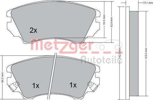 Metzger 1170221 - Kit pastiglie freno, Freno a disco autozon.pro