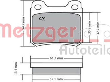 Metzger 1170223 - Kit pastiglie freno, Freno a disco autozon.pro