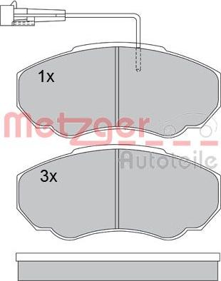 Metzger 1170227 - Kit pastiglie freno, Freno a disco autozon.pro