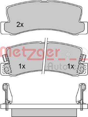 Metzger 1170277 - Kit pastiglie freno, Freno a disco autozon.pro