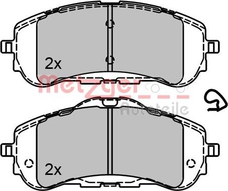 Metzger 1170795 - Kit pastiglie freno, Freno a disco autozon.pro