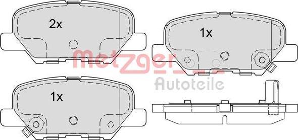 Metzger 1170790 - Kit pastiglie freno, Freno a disco autozon.pro