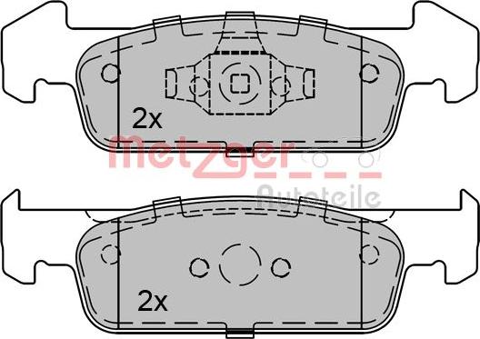 Metzger 1170791 - Kit pastiglie freno, Freno a disco autozon.pro