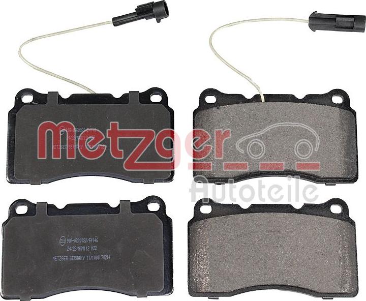 Metzger 1171000 - Kit pastiglie freno, Freno a disco autozon.pro