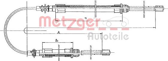 Metzger 1171.1 - Cavo comando, Freno stazionamento autozon.pro