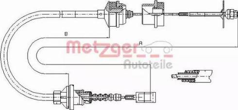 Metzger 1172.2 - Cavo comando, Comando frizione autozon.pro