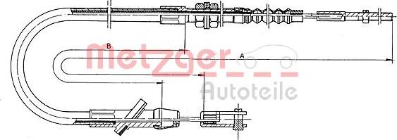 Metzger 18.600 - Cavo comando, Comando frizione autozon.pro