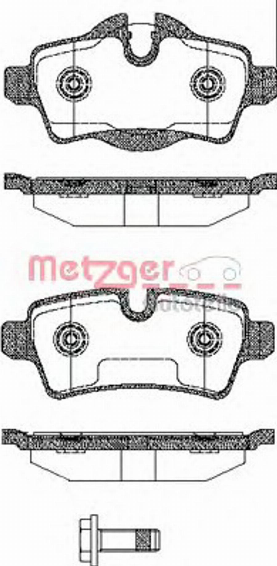 Metzger 134400 - Kit pastiglie freno, Freno a disco autozon.pro