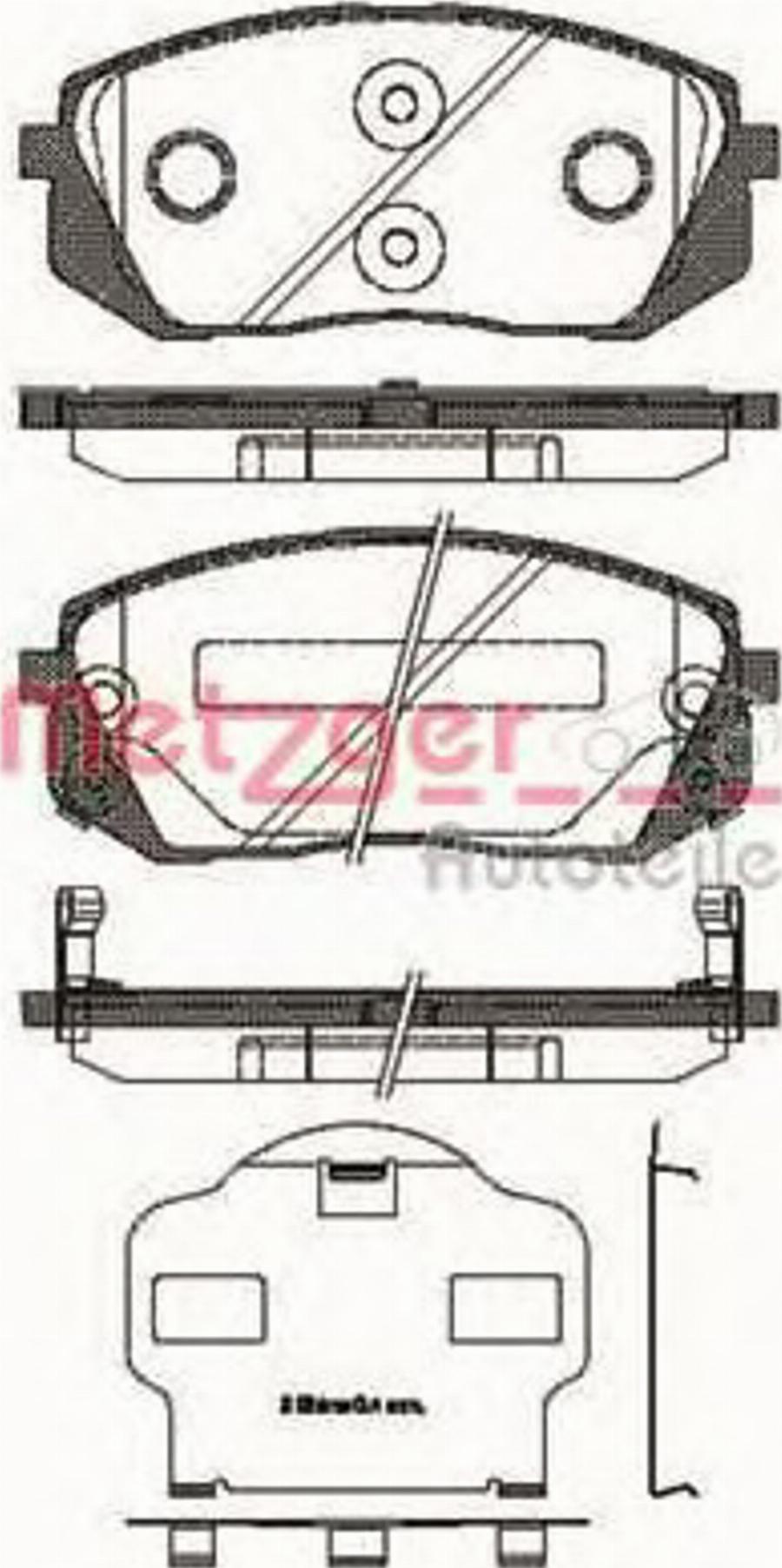 Metzger 1302.02 - Kit pastiglie freno, Freno a disco autozon.pro