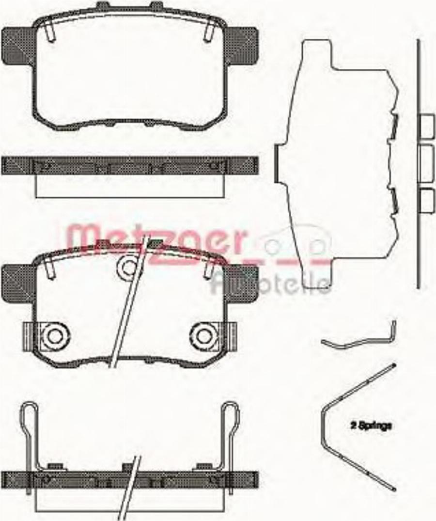 Metzger 1332.12 - Kit pastiglie freno, Freno a disco autozon.pro