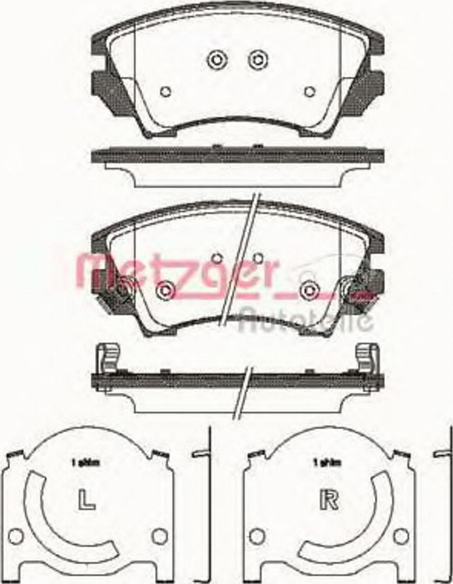 Metzger 1375.12 - Kit pastiglie freno, Freno a disco autozon.pro