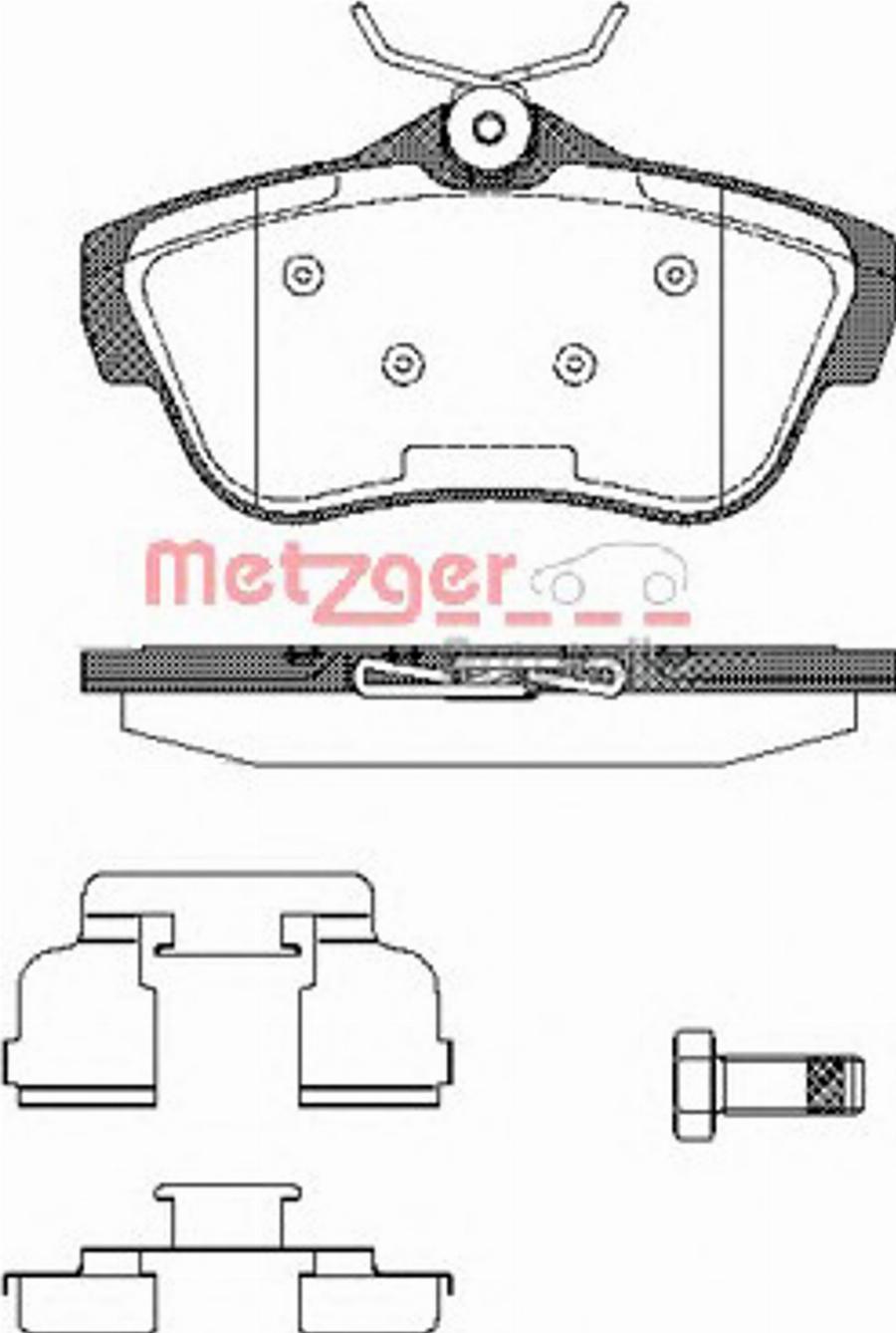 Metzger 1299.00 - Kit pastiglie freno, Freno a disco autozon.pro