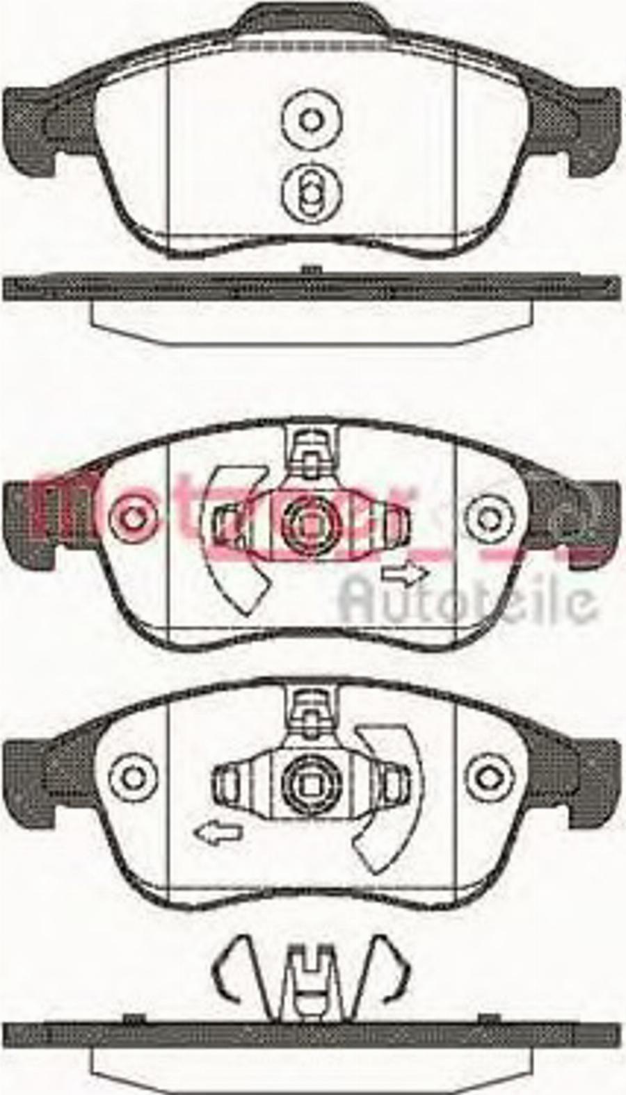 Metzger 1248.10 - Kit pastiglie freno, Freno a disco autozon.pro