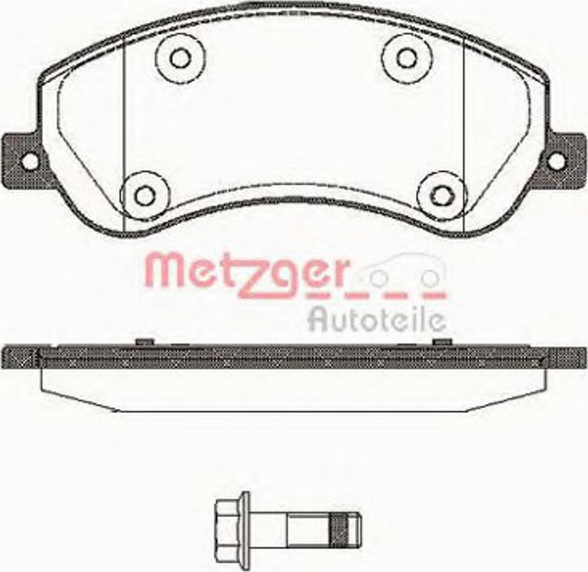 Metzger 1250.00 - Kit pastiglie freno, Freno a disco autozon.pro