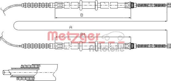 Metzger 1261.3 - Cavo comando, Freno stazionamento autozon.pro