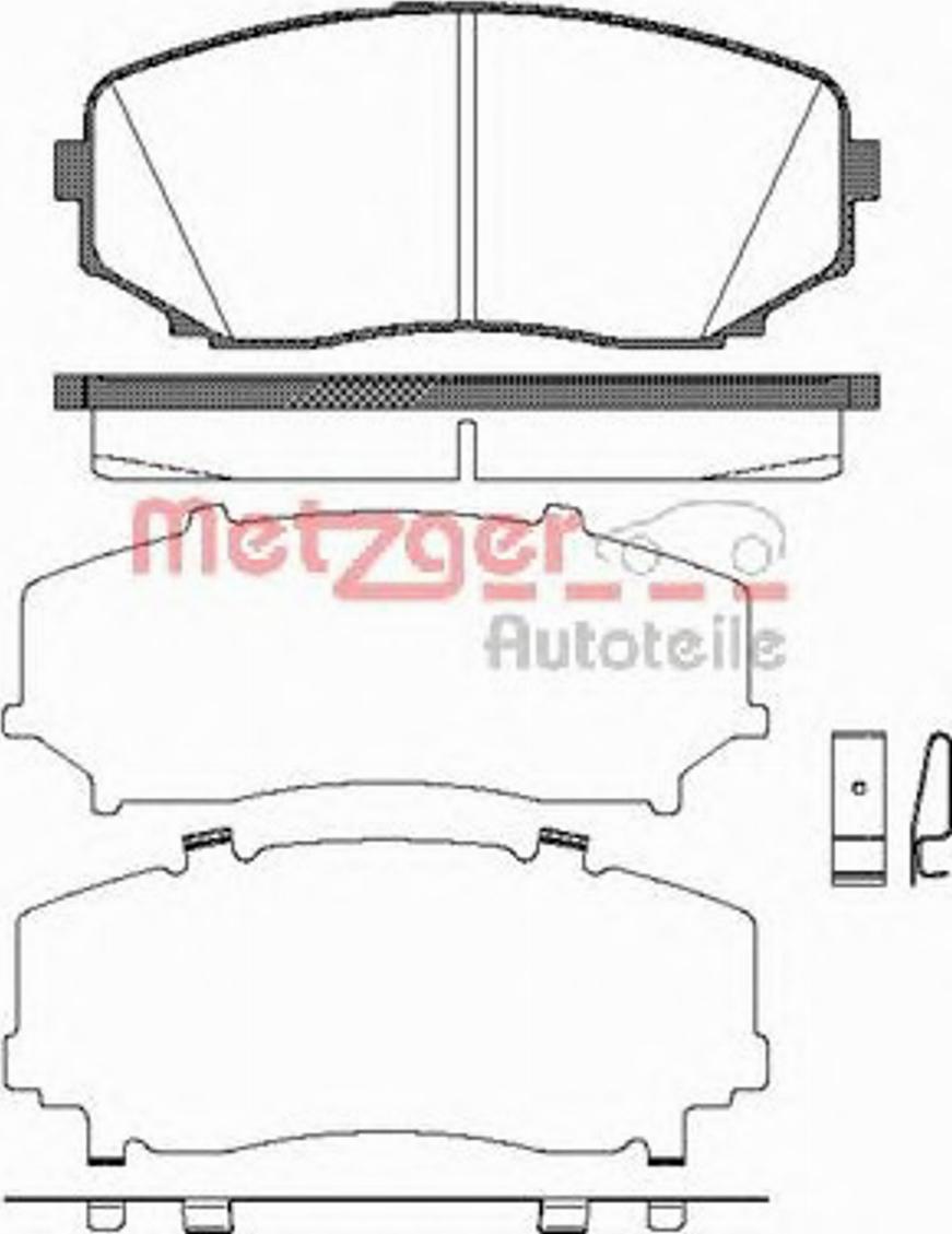 Metzger 126702 - Kit pastiglie freno, Freno a disco autozon.pro