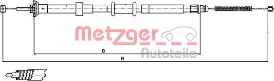 Metzger 12.0765 - Cavo comando, Freno stazionamento autozon.pro