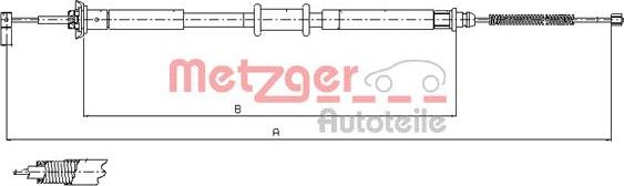 Metzger 12.0704 - Cavo comando, Freno stazionamento autozon.pro