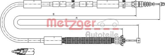 Metzger 12.0706 - Cavo comando, Freno stazionamento autozon.pro