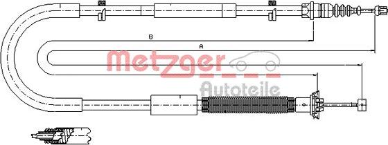 Metzger 12.0703 - Cavo comando, Freno stazionamento autozon.pro