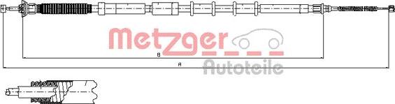 Metzger 12.0719 - Cavo comando, Freno stazionamento autozon.pro