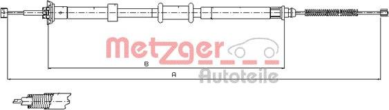 Metzger 12.0724 - Cavo comando, Freno stazionamento autozon.pro