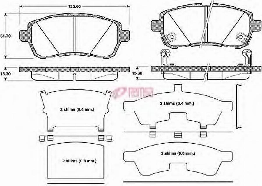 Metzger 1281.02 - Kit pastiglie freno, Freno a disco autozon.pro