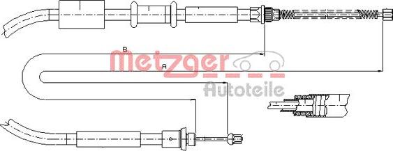 Metzger 1281P1 - Cavo comando, Freno stazionamento autozon.pro