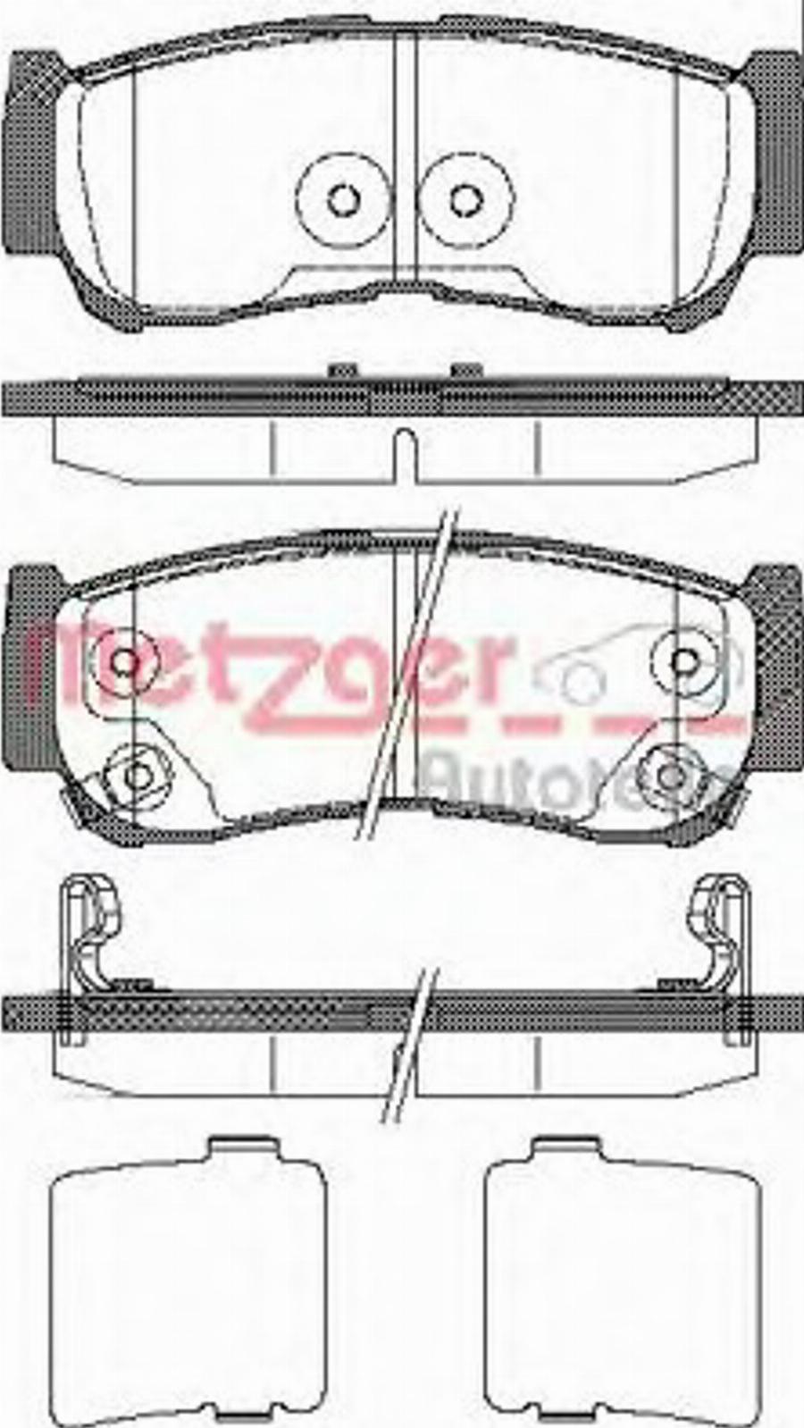 Metzger 123902 - Kit pastiglie freno, Freno a disco autozon.pro