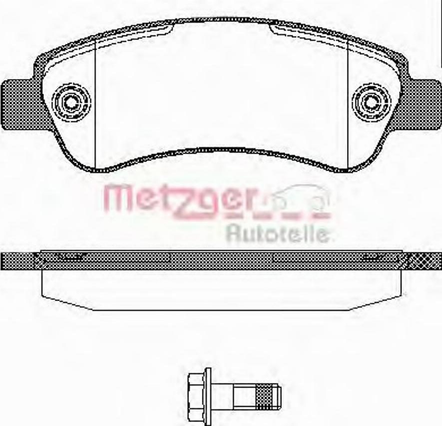 Metzger 1238.00 - Kit pastiglie freno, Freno a disco autozon.pro