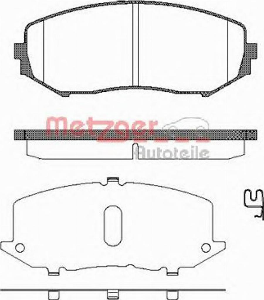 Metzger 1225.02 - Kit pastiglie freno, Freno a disco autozon.pro