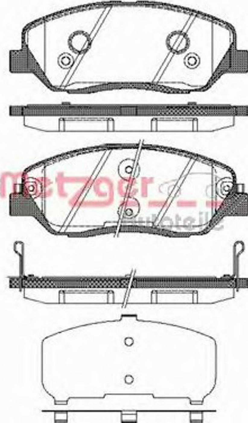 Metzger 122602 - Kit pastiglie freno, Freno a disco autozon.pro