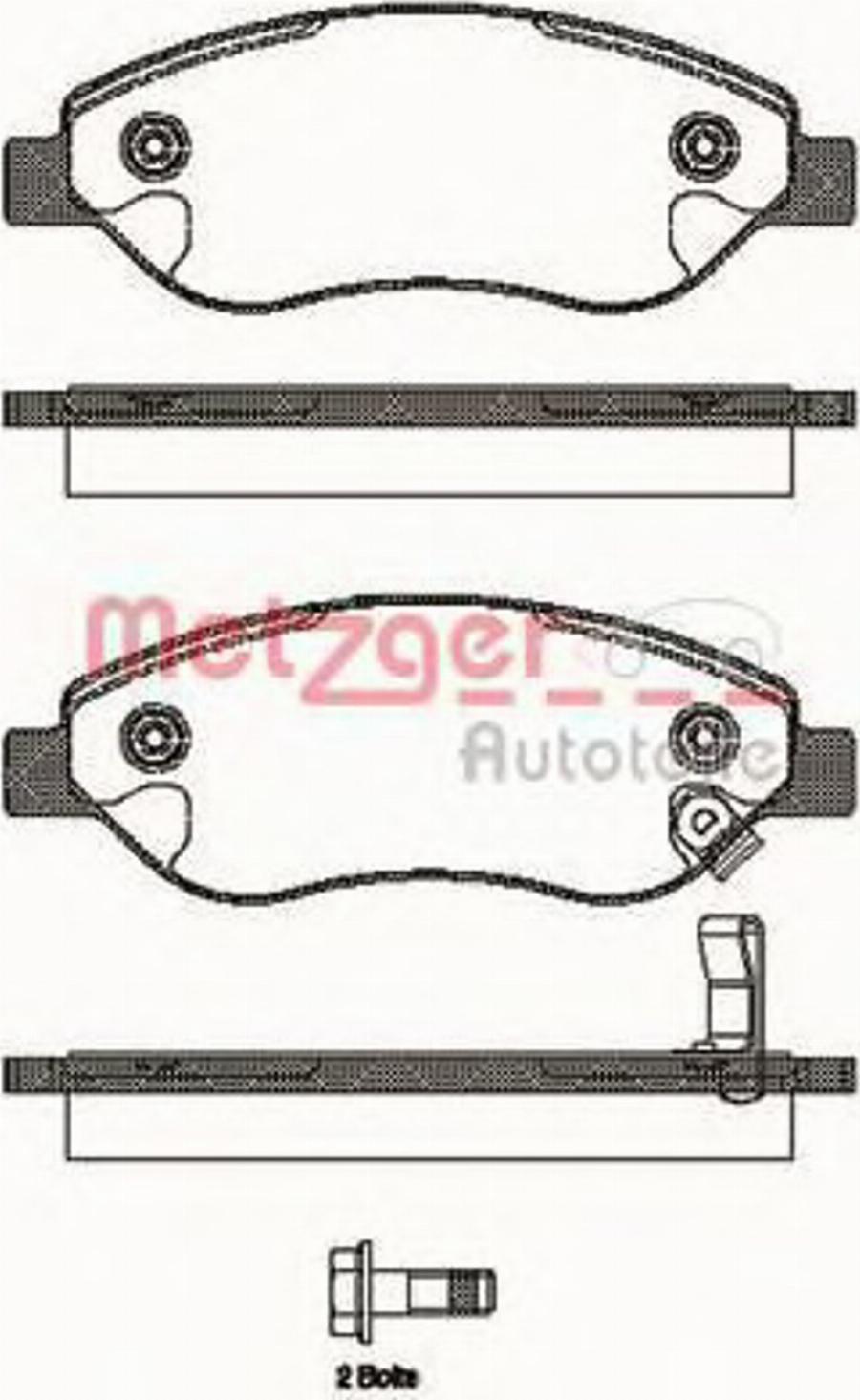 Metzger 1276.01 - Kit pastiglie freno, Freno a disco autozon.pro